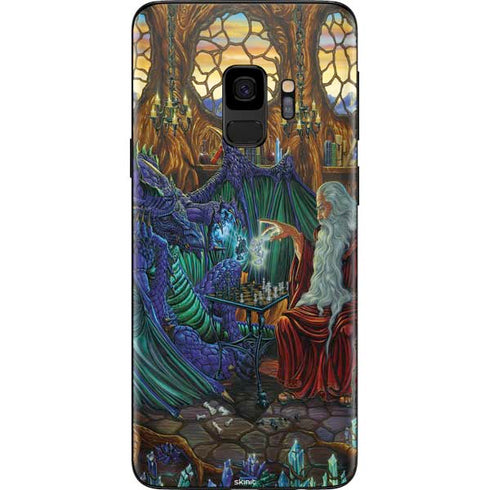 Ed Beard Jr. Dragon and Wizard Playing Chess Galaxy S9 Skin